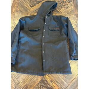 Dickies Lined Shacket Jacket Men Large Black Barn Work County Cowboy Western